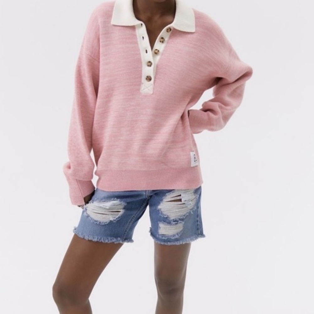 BDG Renna Long Sleeve Rugby Sweater